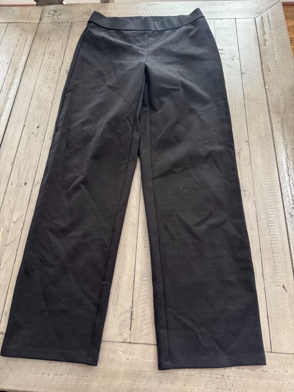 NWT Eileen Fisher Washable Flex Ponte Straight Ankle Pant Black XXS